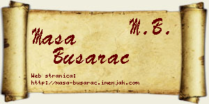 Maša Busarac vizit kartica
